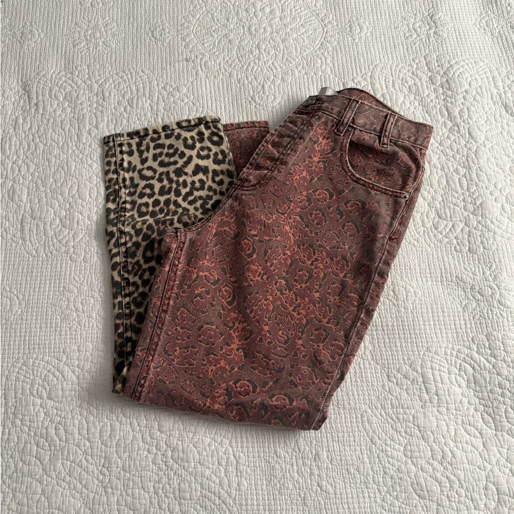 One Teaspoon Bandits Low Waist Boyfriend Denim Jeans - Animal Saga